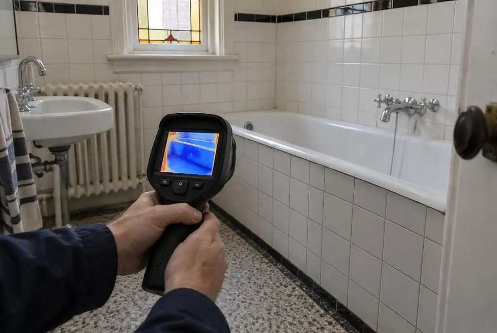 Lekdetectie Bunschoten – onderzoek in een badkamer van een oudere woning