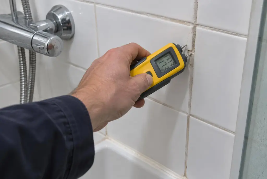 Lekdetectie Bunschoten – vochtmeter op badkamertegels bij de douche